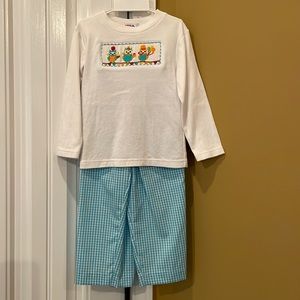 SILLY GOOSE HAND SMOCKED OUTFIT